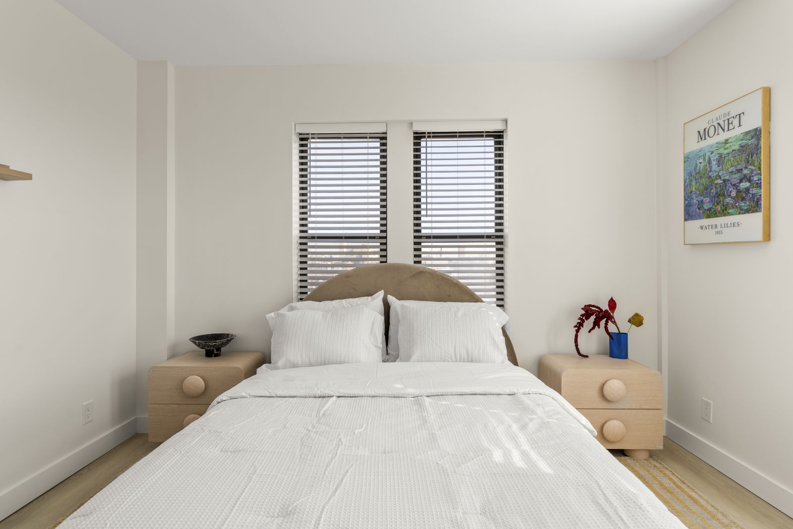 Harper bedroom with warm natural light