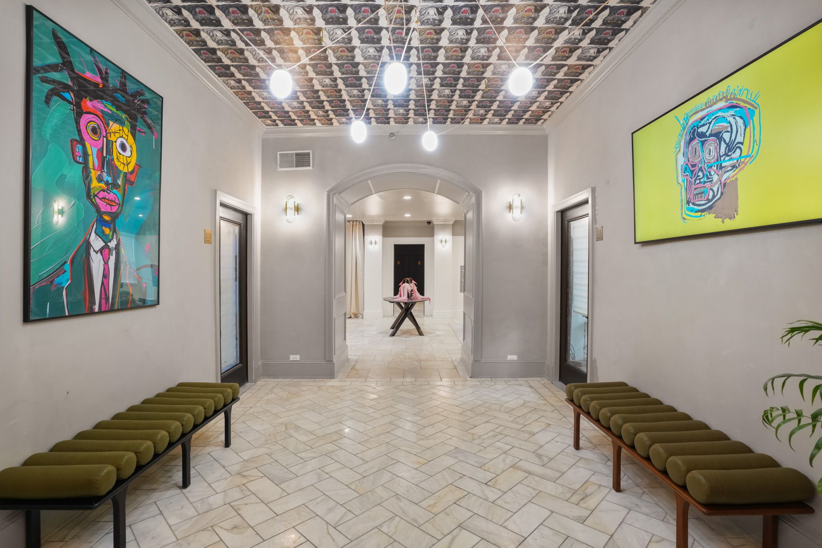 Harper curated lobby corridor